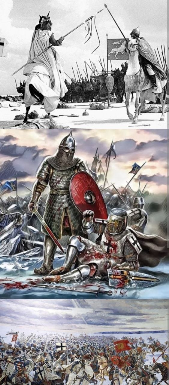 Сегодня, 5 апреля..... В 1242-м, на Чудском озере, произошла битва, которая вошла в историю (ну, и в школьные учебники, соответственно), как Ледовое побоище