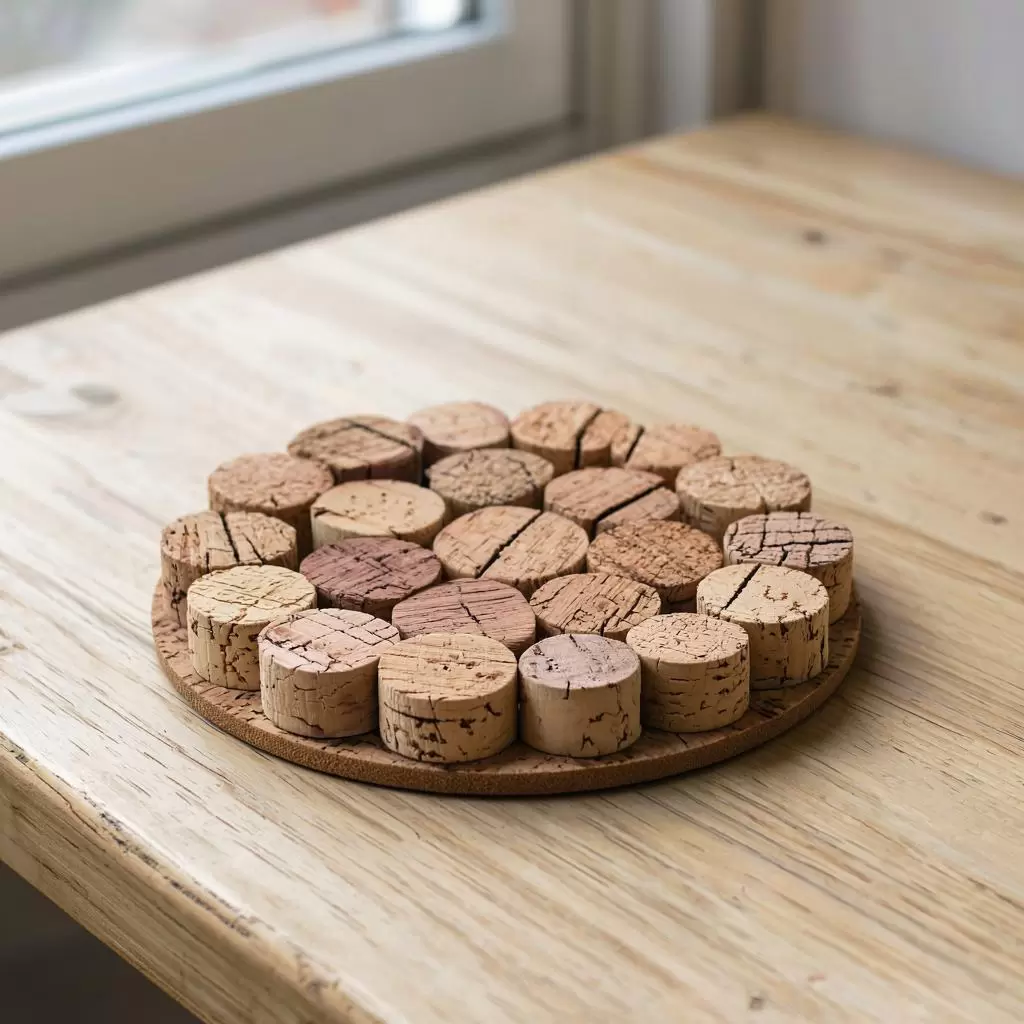 Вино в дело: как старые пробки превращаются в стильные подставки под горячее
