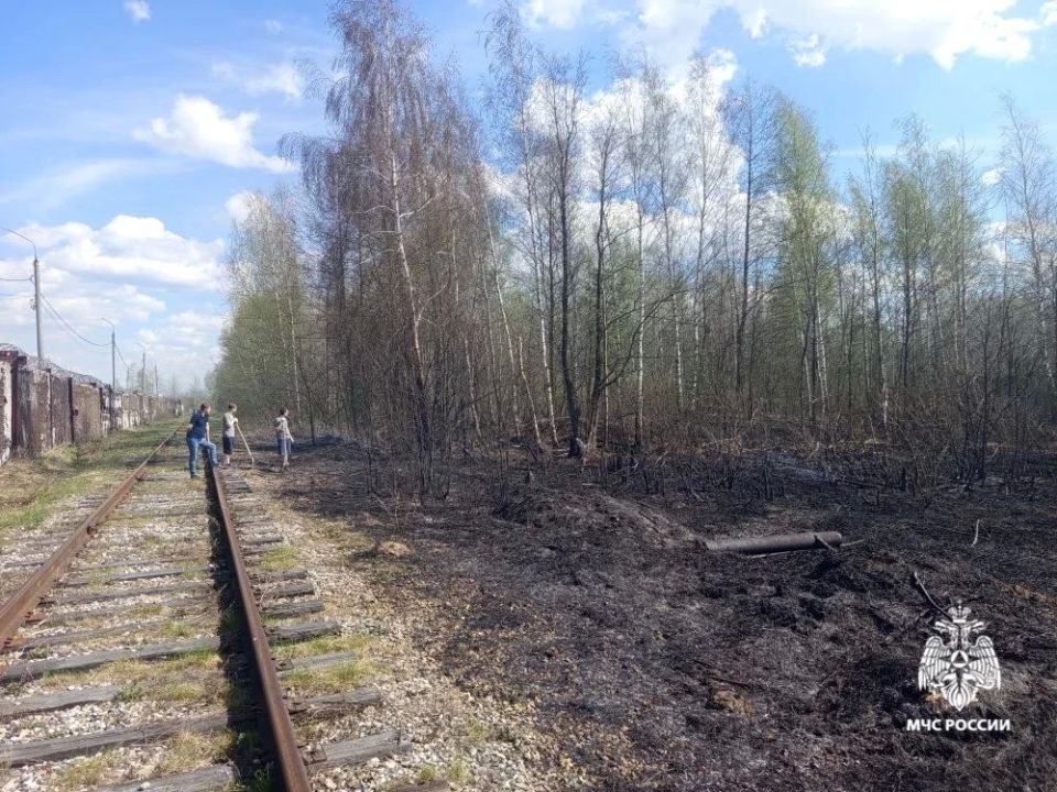 Пожарные МЧС России предотвратили распространение горения сухой растительности Пожарные МЧС России предотвратили распространение горения сухой растительности