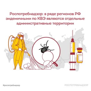 Роспотребнадзор: в ряде регионов РФ эндемичными по КВЭ являются отдельные административные территории