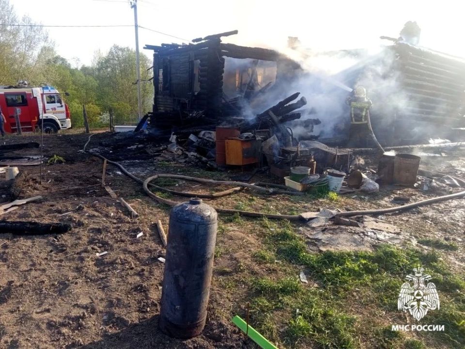 В Тутаевском округе сгорело частное подворье