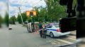 В Дзержинском районе Ярославля перевернулся автомобиль