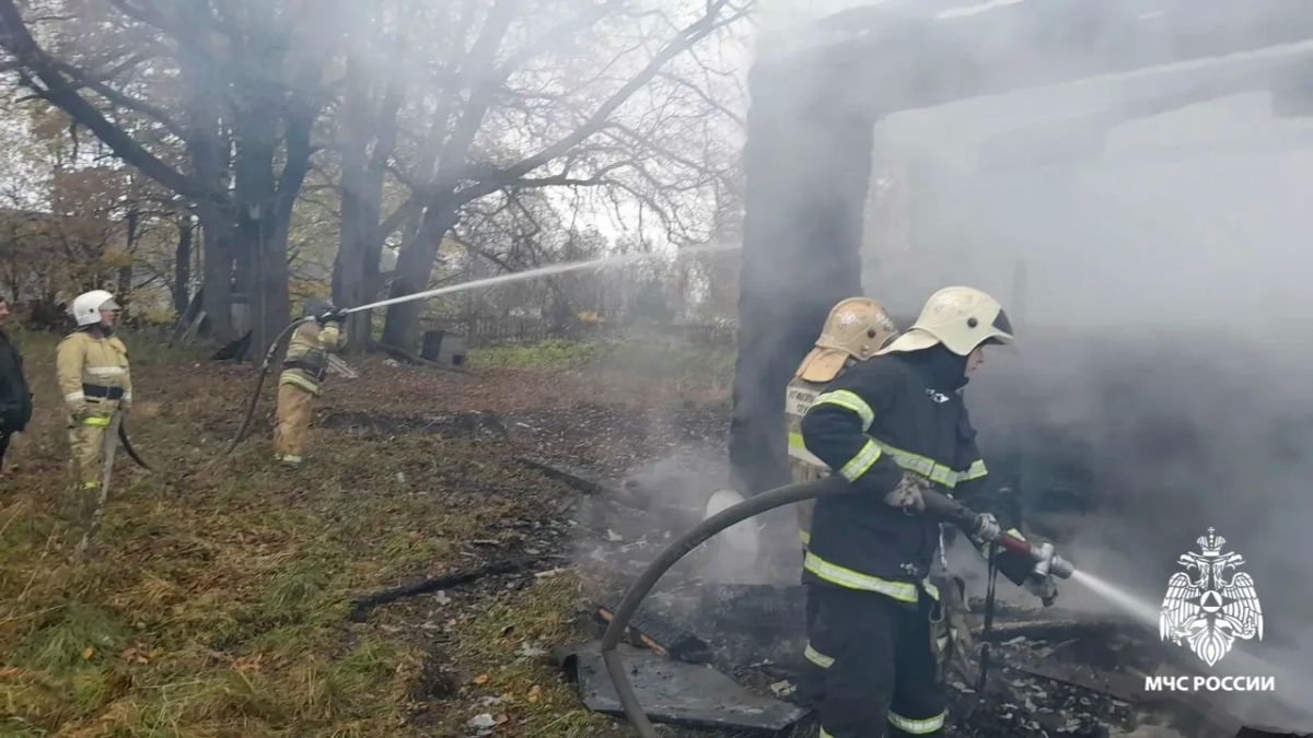 В результате пожара погиб человек В результате пожара погиб человек