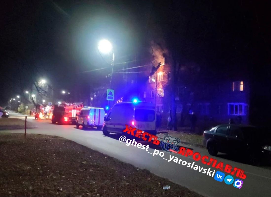 Ночной пожар в Ярославле унёс жизнь человека